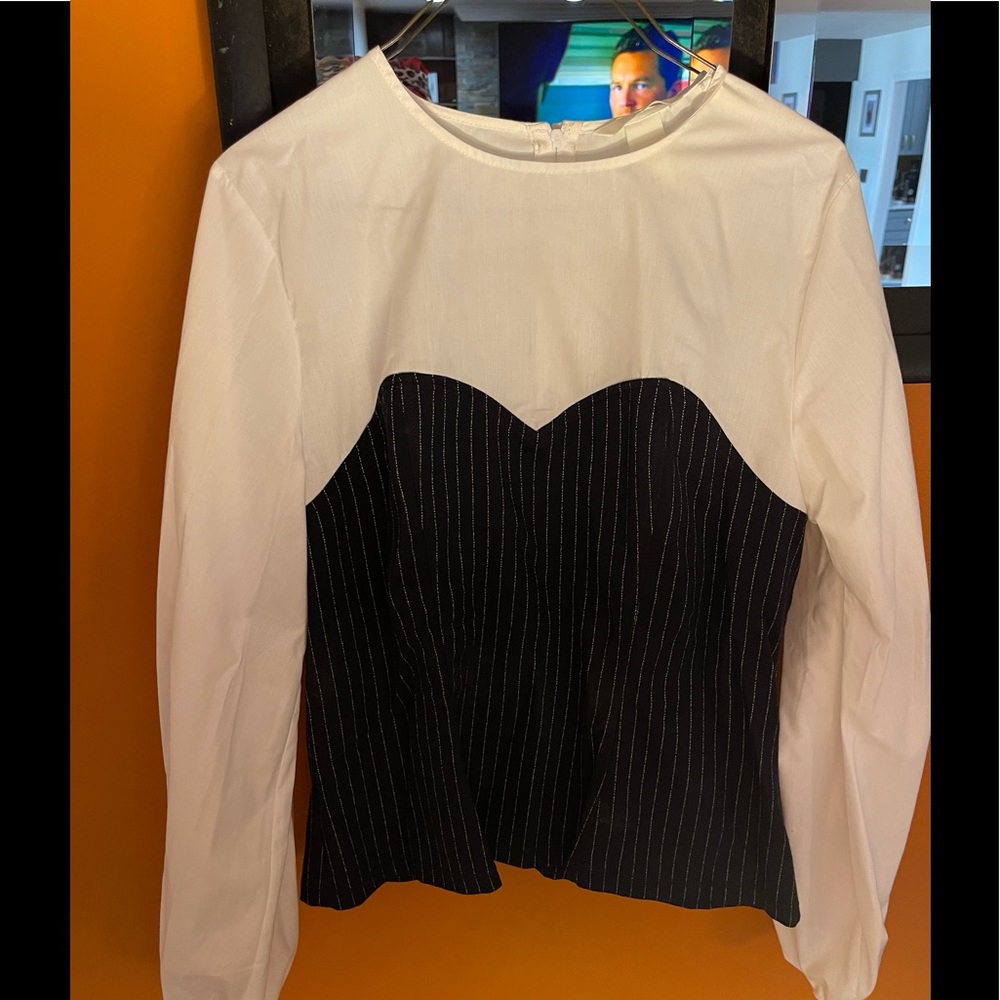 Pinstripe corset top